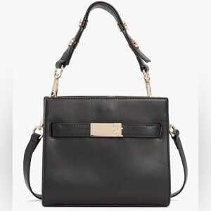 NWT, Tommy Hilfiger Heritage Mini Satchel in Black,  Removable Crossbody Strap